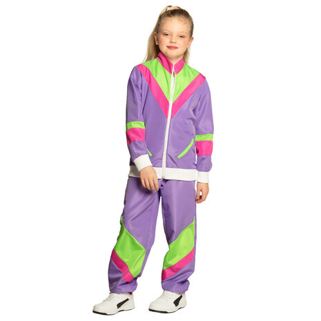 Boland Hässlicher Retro-Kinder-Trainingsanzug Lila