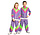 Hässlicher Retro-Kinder-Trainingsanzug Lila