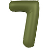 Folat Folie Ballon Cijfer 7 Olijf Groen | 86cm