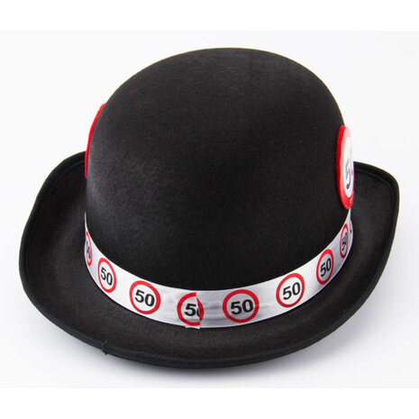 Folat Bolhoed 50 jaar Verkeersbord | per stuk