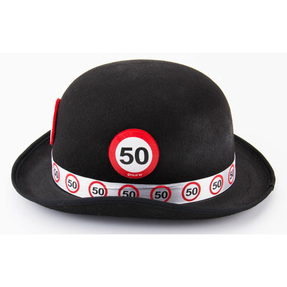 Folat Bolhoed 50 jaar Verkeersbord | per stuk