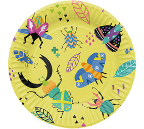Folat Borden Insecten Buzzing Bugs 23cm | 8 stuks Folat Borden Insecten Buzzing Bugs 23cm | 8 stuks