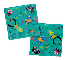 Folat Servetten Insecten Buzzing Bugs 33x33cm | 20 stuks Folat Servetten Insecten Buzzing Bugs 33x33cm | 20 stuks