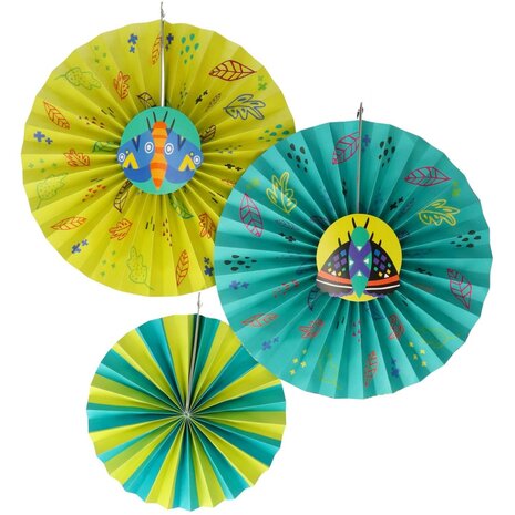 Folat Fächer, Insekten, summende Käfer, 25–35 cm | 3 Stück