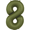 Folat Ballon en aluminium numéro 8 vert olive | 86 cm Folat Ballon en aluminium numéro 8 vert olive | 86 cm