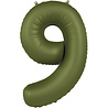Folat Foil Balloon Number 9 Olive Green | 86cm