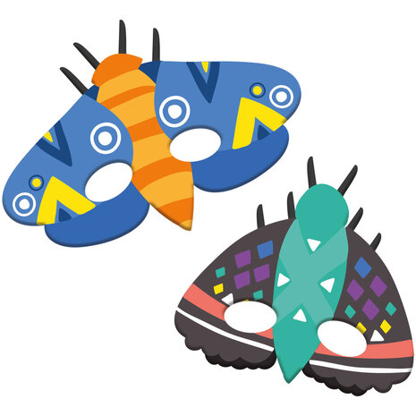 Folat Maskers Insecten Buzzing Bugs | 6 stuks Folat Maskers Insecten Buzzing Bugs | 6 stuks