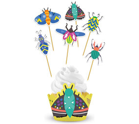 Folat Cupcake Decoratie Set Insecten Buzzing Bugs | 12 stuks Folat Cupcake Decoratie Set Insecten Buzzing Bugs | 12 stuks