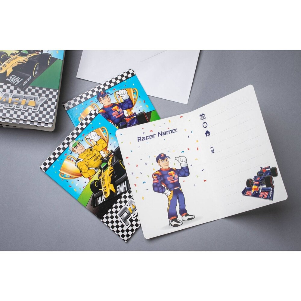 Folat Formule 1 Uitnodigingen  | 8 stuks Folat Formule 1 Uitnodigingen  | 8 stuks