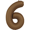 Folat Ballon en aluminium numéro 6, marron chocolat | 86 cm Folat Ballon en aluminium numéro 6, marron chocolat | 86 cm