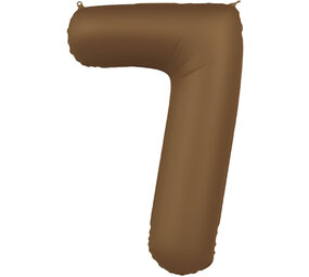 Folat Folie Ballon Cijfer 7 Chocolade Bruin | 86cm Folat Folie Ballon Cijfer 7 Chocolade Bruin | 86cm