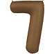Folat Foil Balloon Number 7 Chocolate Brown | 86cm