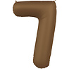 Folat Ballon en aluminium numéro 7, marron chocolat | 86 cm Folat Ballon en aluminium numéro 7, marron chocolat | 86 cm