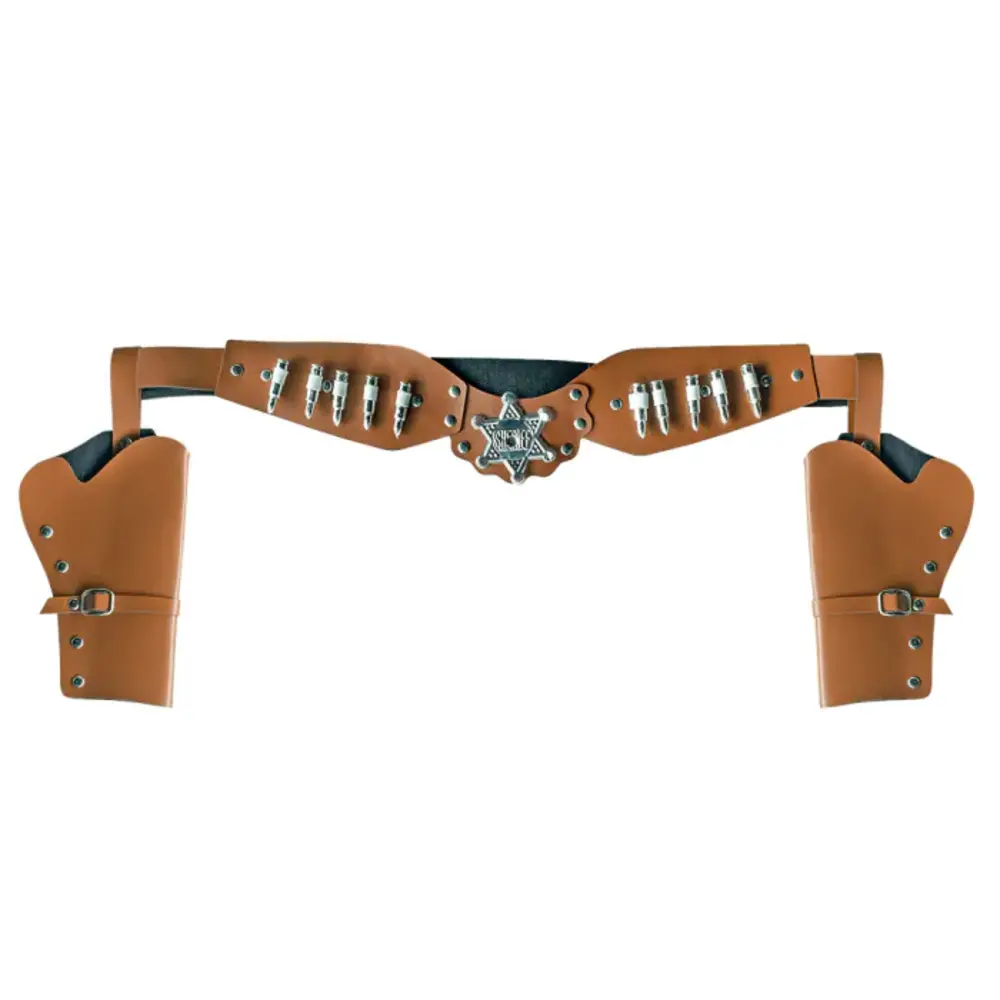 Boland Cowboy Dubbele Sheriff Holster 125cm | per stuk Boland Cowboy Dubbele Sheriff Holster 125cm | per stuk