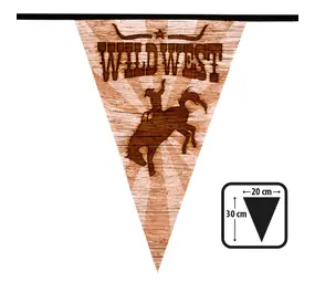 Boland Cowboy Wild West Vlaggenlijn Slinger 6mtr | per stuk Boland Cowboy Wild West Vlaggenlijn Slinger 6mtr | per stuk