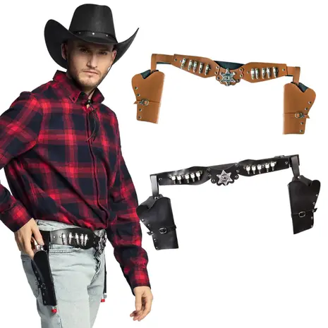 Boland Étui double de shérif de style cowboy 125 cm | à l'unité