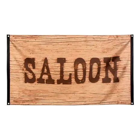 Boland Cowboy Wild West Saloon Vlag 90x150cm | per stuk Boland Cowboy Wild West Saloon Vlag 90x150cm | per stuk