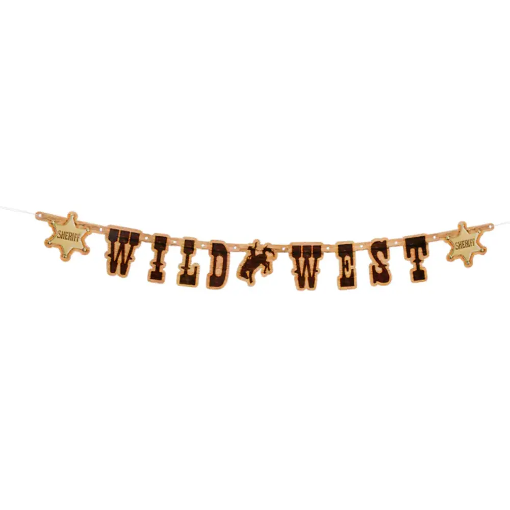 Boland Guirlande de lettres style western western 110 cm | à l'unité