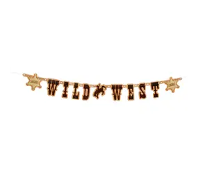 Boland Guirlande de lettres style western western 110 cm | à l'unité