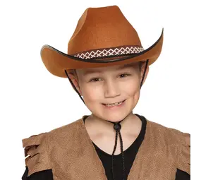 Boland Cowboy Bruine Kinder Hoed | per stuk Boland Cowboy Bruine Kinder Hoed | per stuk