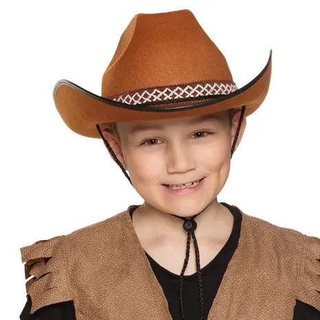 Boland Cowboy Bruine Kinder Hoed | per stuk Boland Cowboy Bruine Kinder Hoed | per stuk