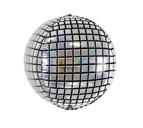 Tuf-Tuf Ballon en aluminium en forme de boule disco 55 cm | à l'unité