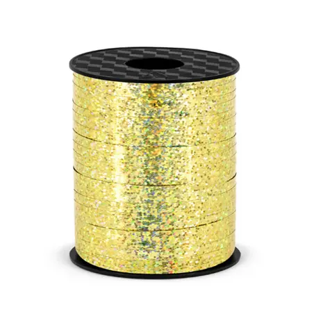 Tuf-Tuf Gold Holographic Ribbon 5mm | 458 meters