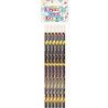 Henbrandt Superhelden-Bleistifte mit Radiergummi, 19 cm | 6 Stück