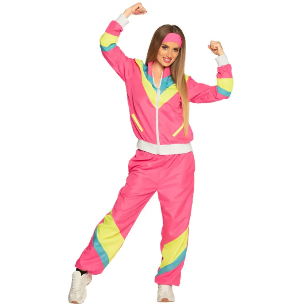 Boland Hoofdband Neon Roze Retro | per stuk Boland Hoofdband Neon Roze Retro | per stuk