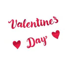 Tuf-Tuf Buchstabengirlande zum Valentinstag, 140 cm | pro Stück