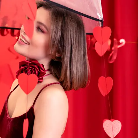 Tuf-Tuf Décoration suspendue en forme de cœurs rouges à faire soi-même | par lot