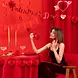 Tuf-Tuf Herzförmige Hängedekoration, spiralförmig, 85 cm | 5 Stück