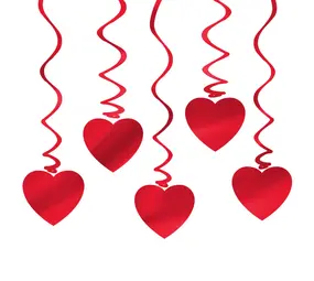 Tuf-Tuf Heart Hanging Decoration Swirls 85cm | 5 pieces