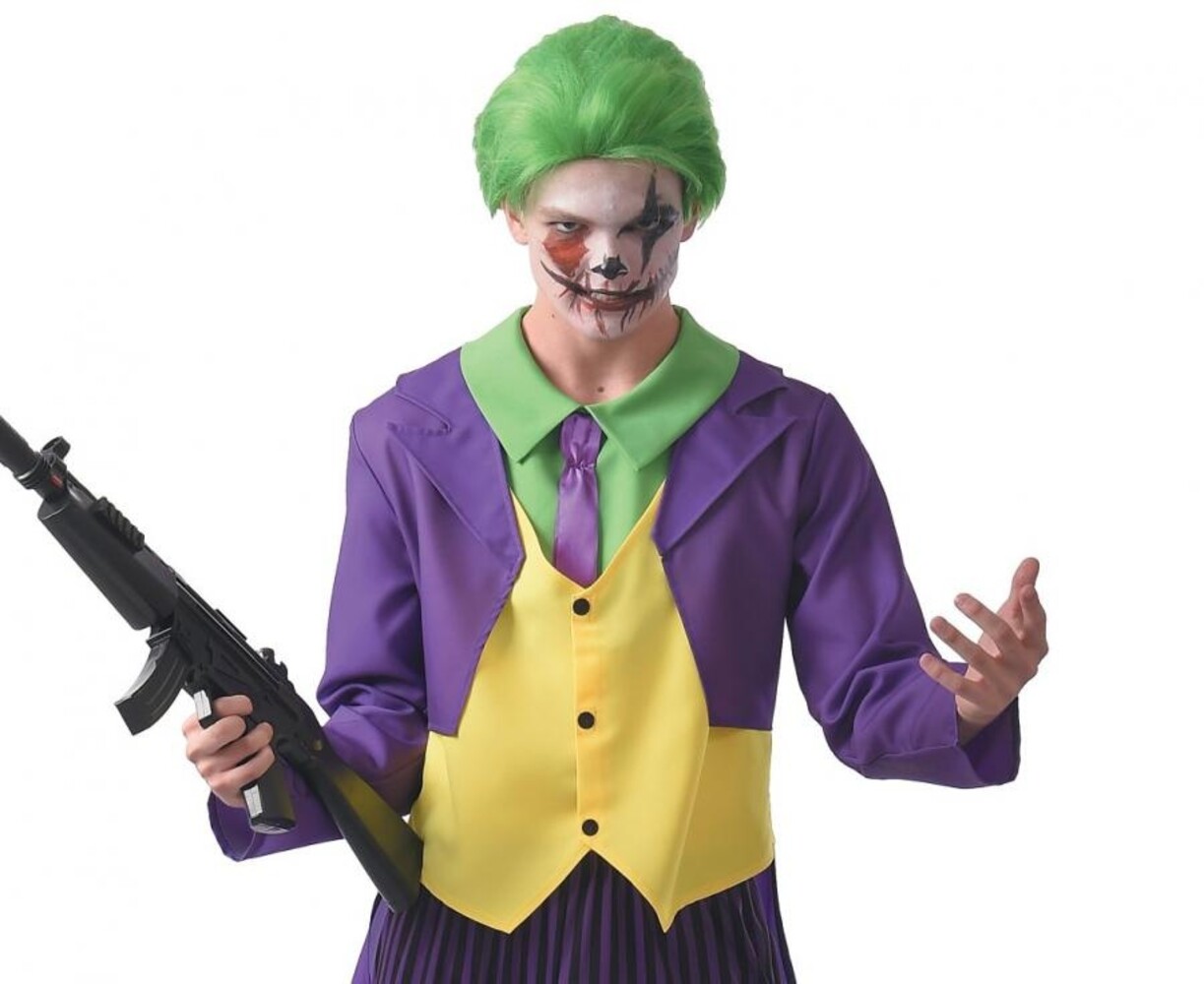 Godan Costume de clown fou Joker pour hommes