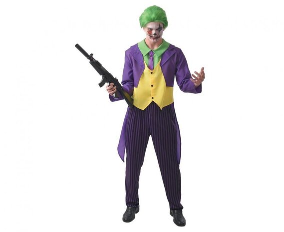 Godan Costume de clown fou Joker pour hommes