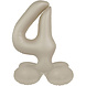 Folat Number Balloon 4 Standing Creamy Latte | 72cm