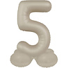 Folat Cijfer Ballon 5 Staand Creamy Latte | 72cm Folat Cijfer Ballon 5 Staand Creamy Latte | 72cm