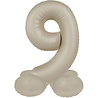 Folat Cijfer Ballon 9 Staand Creamy Latte | 72cm Folat Cijfer Ballon 9 Staand Creamy Latte | 72cm