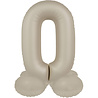 Folat Number Balloon 0 Standing Creamy Latte | 72cm Folat Number Balloon 0 Standing Creamy Latte | 72cm