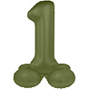 Folat Number Balloon 1 Standing Olive Green | 72cm Folat Number Balloon 1 Standing Olive Green | 72cm