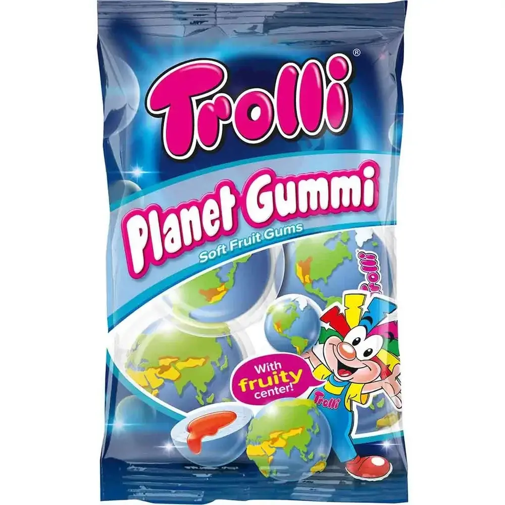 Sweet and Candy Planet/World Globe Rubber 75g | per bag