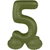 Folat Number Balloon 5 Standing Olive Green | 72cm Folat Number Balloon 5 Standing Olive Green | 72cm