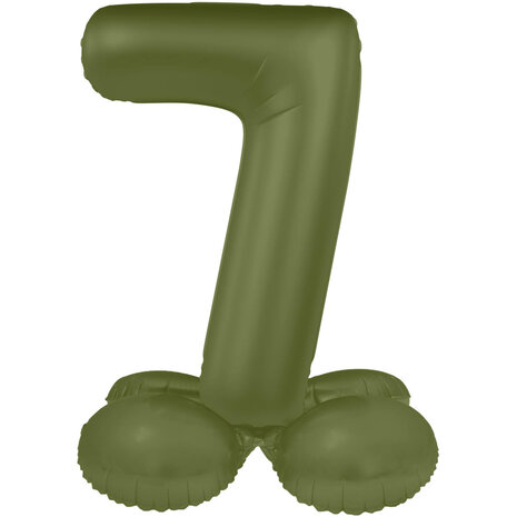 Folat Ballon chiffre 7 vert olive | 72 cm