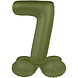 Folat Ballon chiffre 7 vert olive | 72 cm