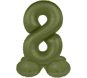 Folat Number Balloon 8 Standing Olive Green | 72cm