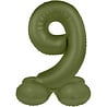 Folat Number Balloon 9 Standing Olive Green | 72cm Folat Number Balloon 9 Standing Olive Green | 72cm