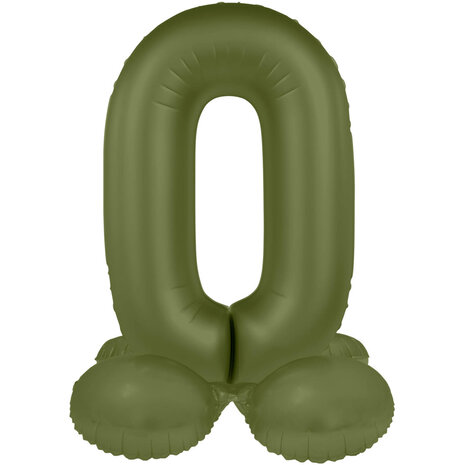 Folat Number Balloon 0 Standing Olive Green | 72cm