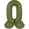 Folat Number Balloon 0 Standing Olive Green | 72cm Folat Number Balloon 0 Standing Olive Green | 72cm