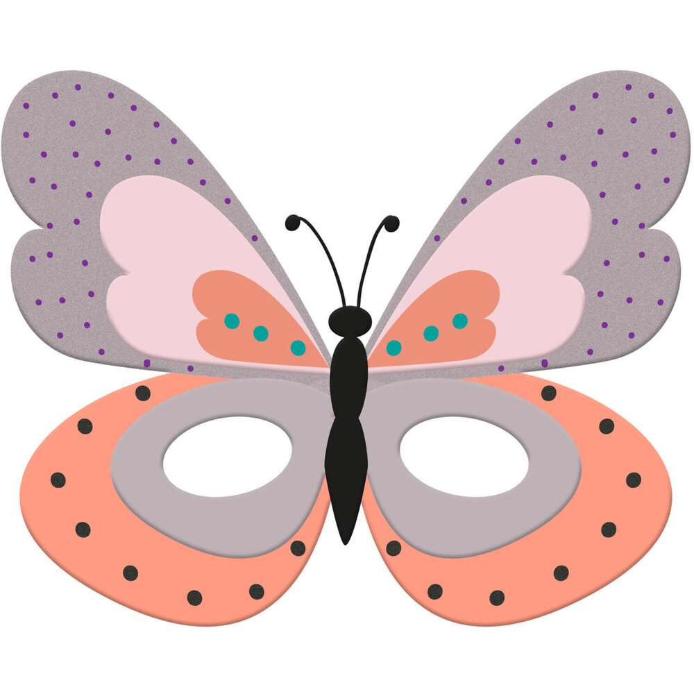 Folat Vlinder Masker Vilt | per stuk Folat Vlinder Masker Vilt | per stuk