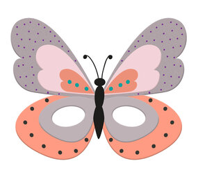 Folat Masque papillon en feutrine | à l'unité